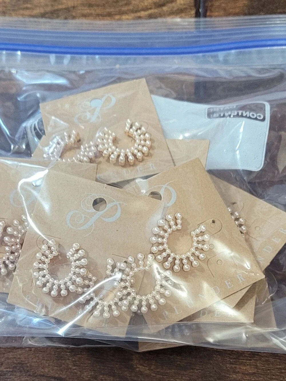 (12) PLUNDER Faux Pearl Stud Earrings